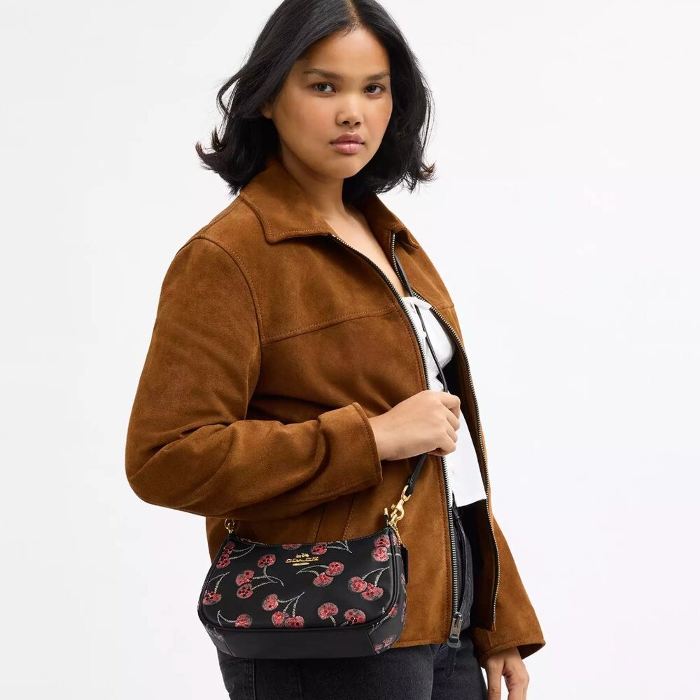 Coach CCZ16 Teri Shoulder Bag Leather Crossbody With Cherry Print NWT - Picture 3 of 12